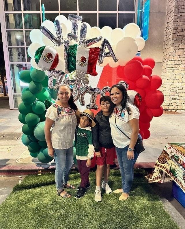 Photo of Kristal Castrejon (right) with loved ones