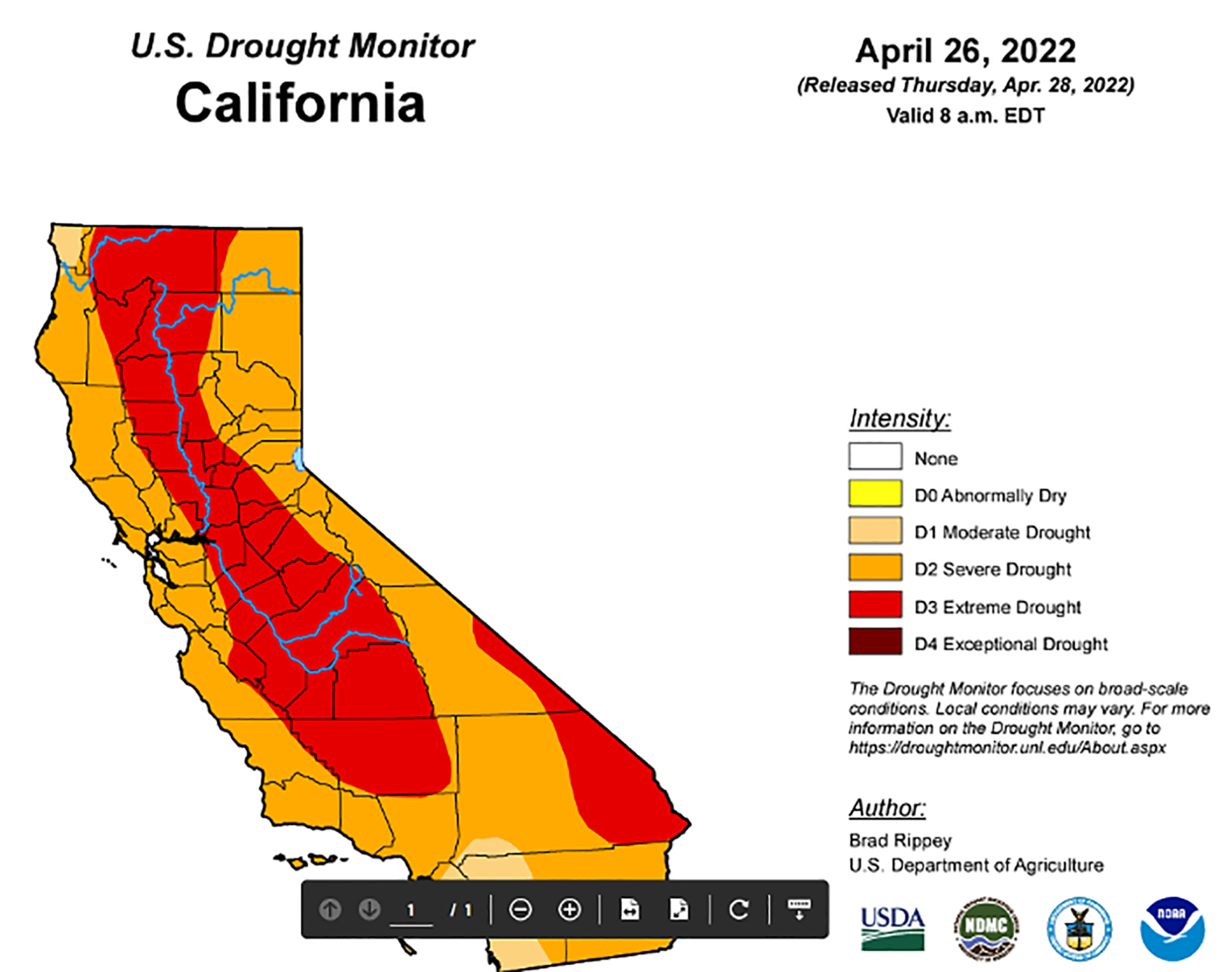 US Drought Monitor graphic