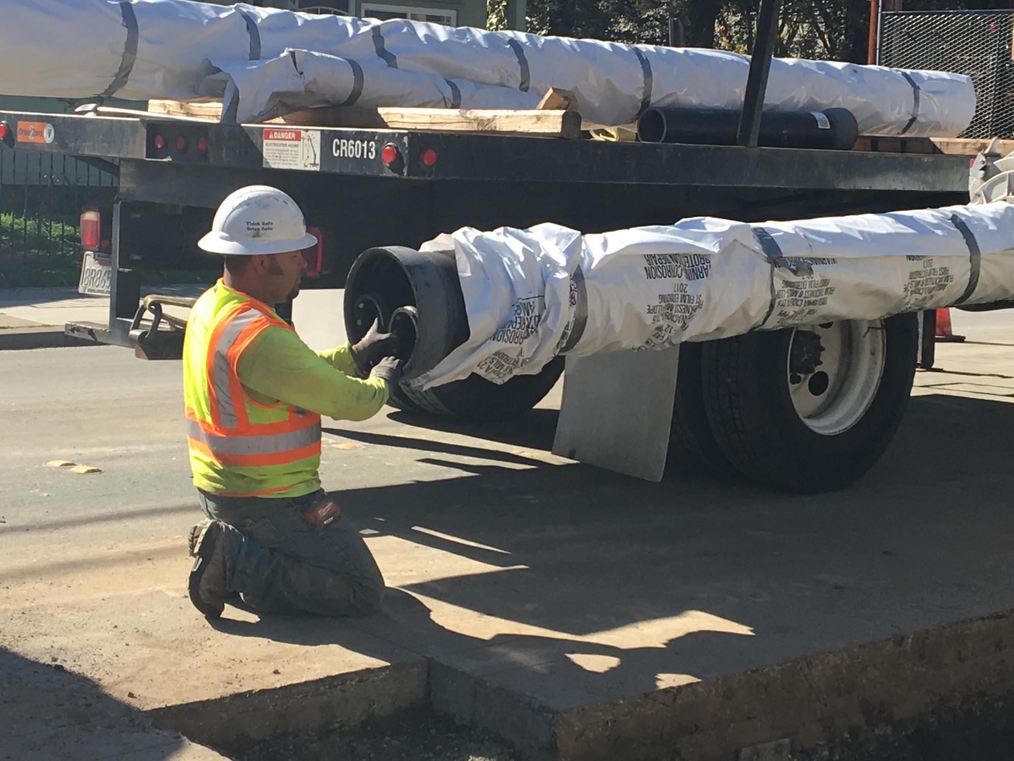 New pipes being installed to improve SJW's infrastructure.