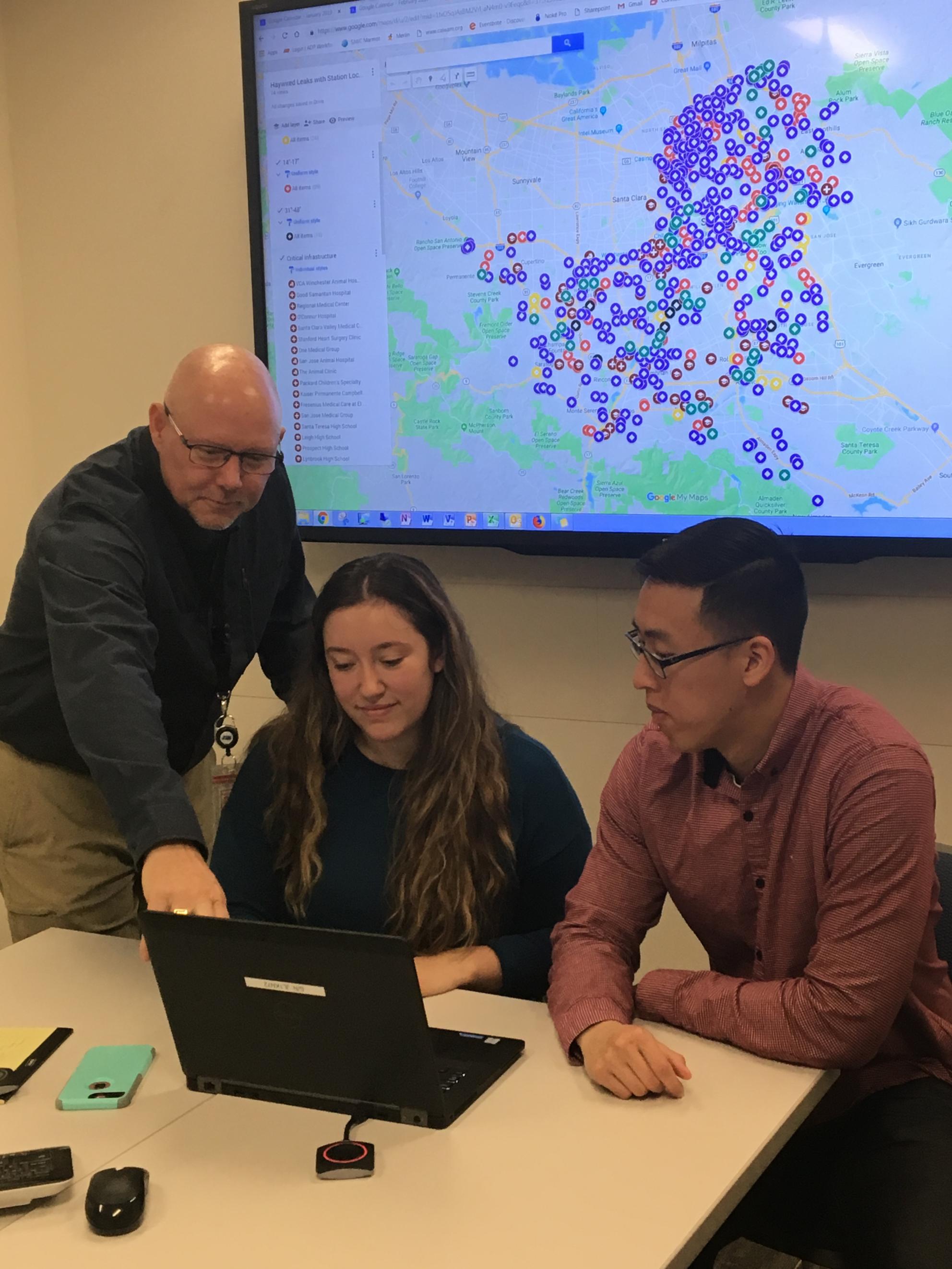 Interns Deanna McMahan and Michael Banh