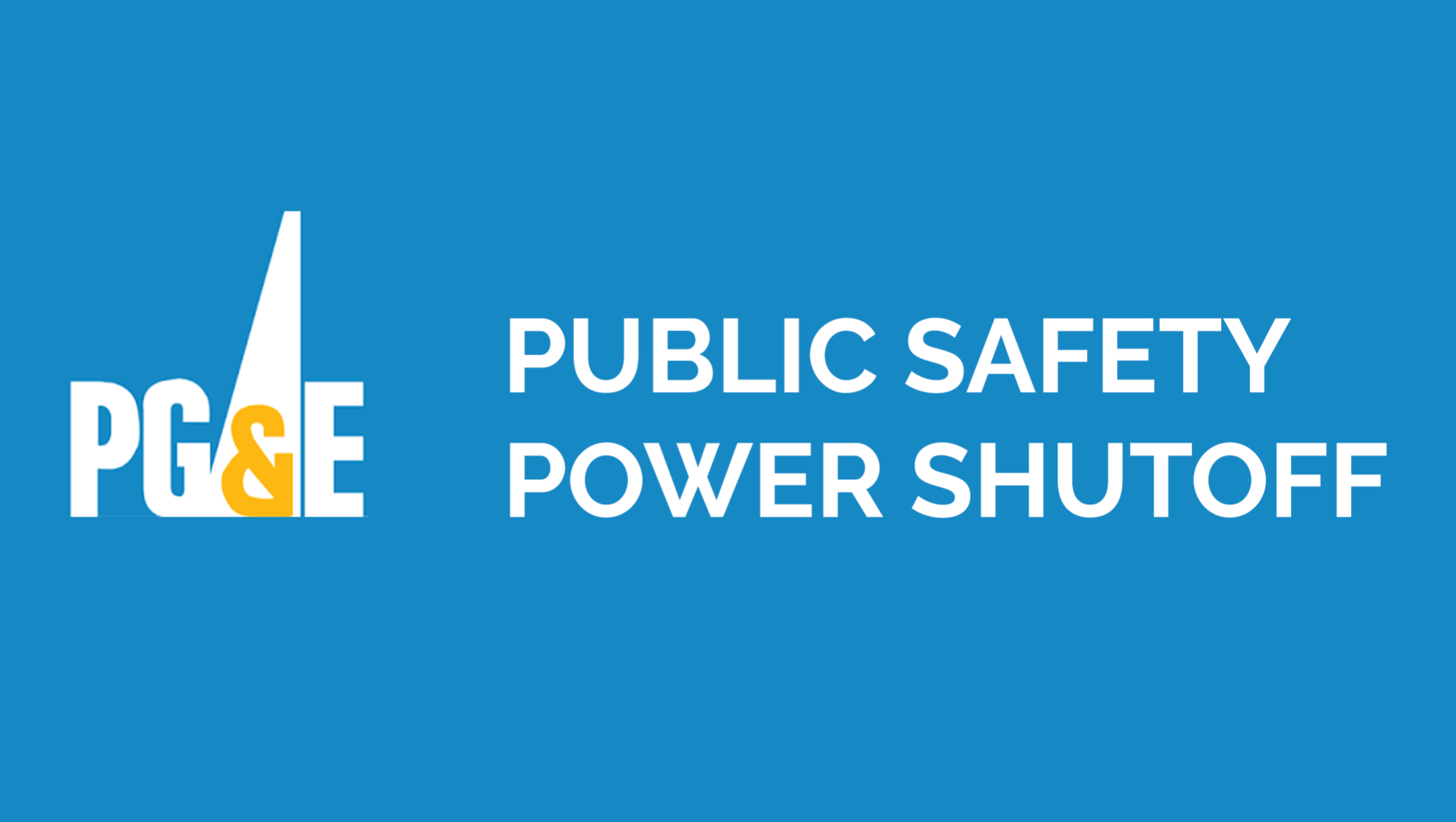 PG&E Public Safety Power Shutoff graphic