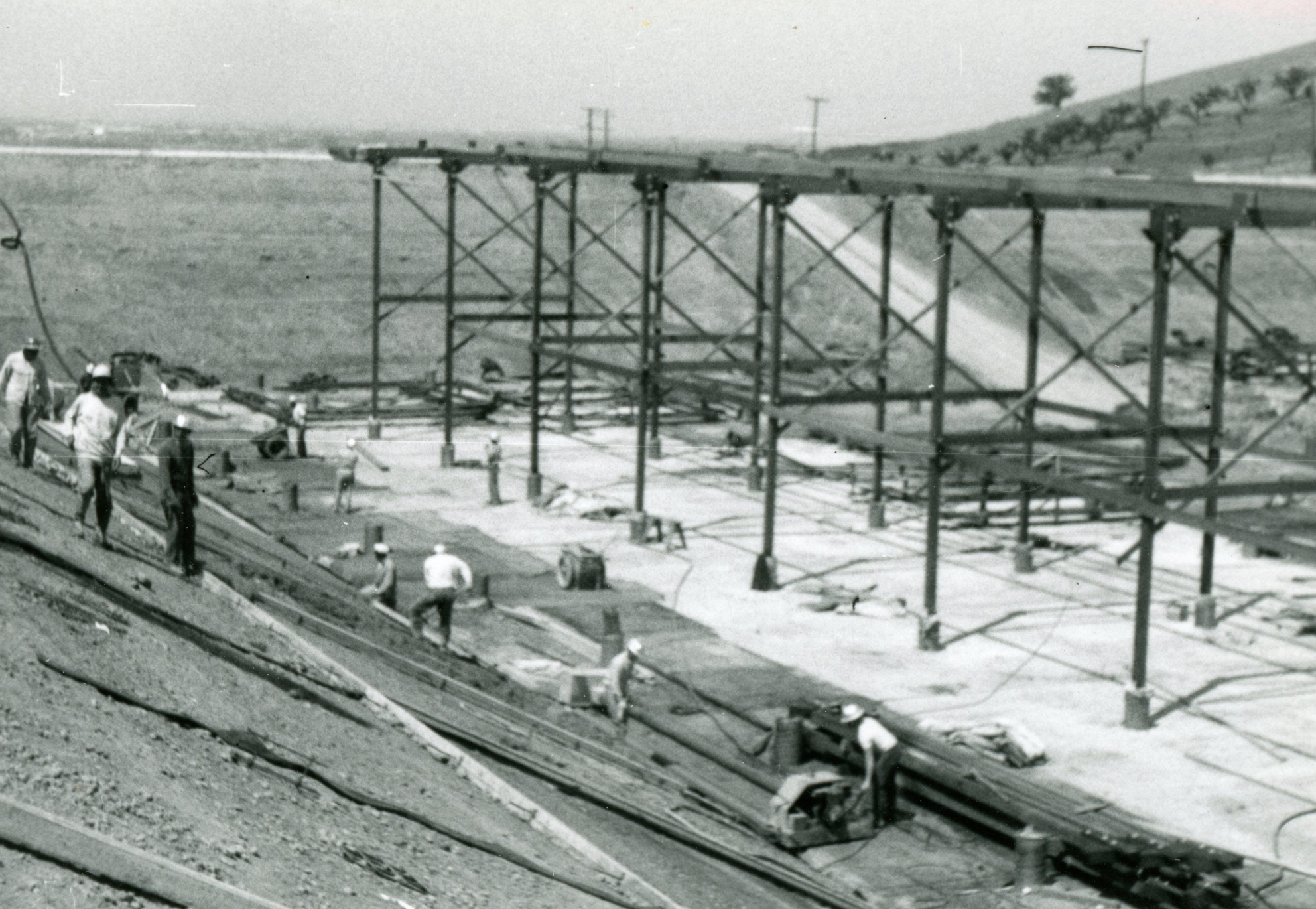Columbine Historical Image 5 - black and white photo of workers constructing