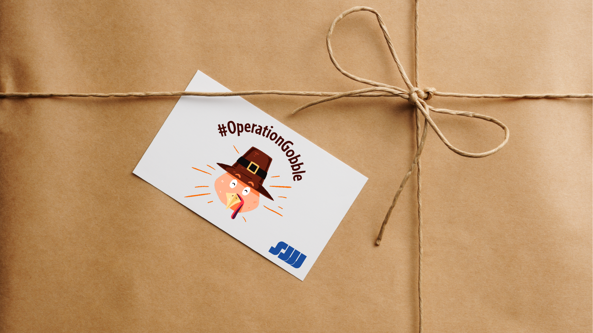 SJW_OperationGobblePR_graphic_blog.png Operation Gobble image of package with turkey tag on it