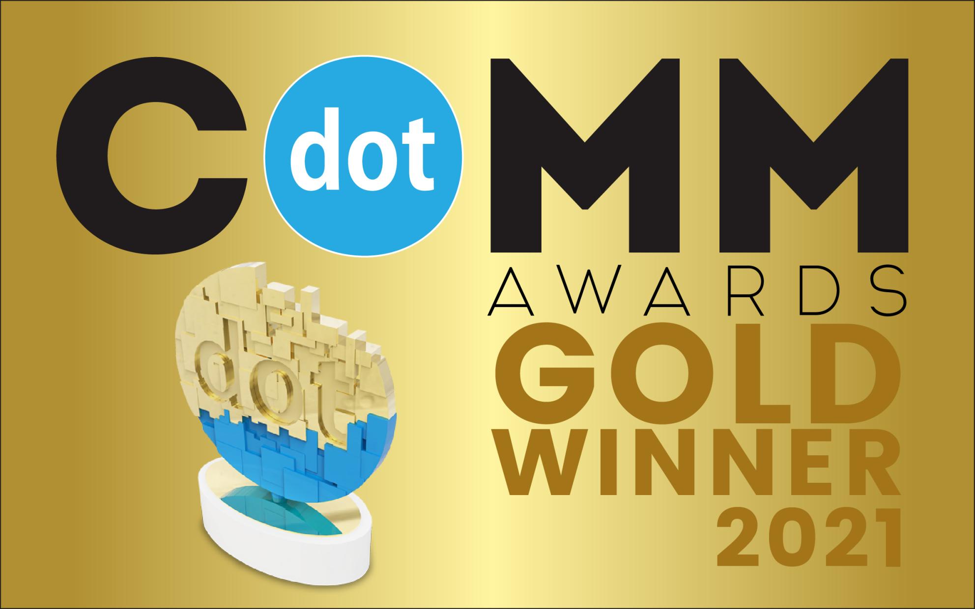 DotComm 2021 gold award logo