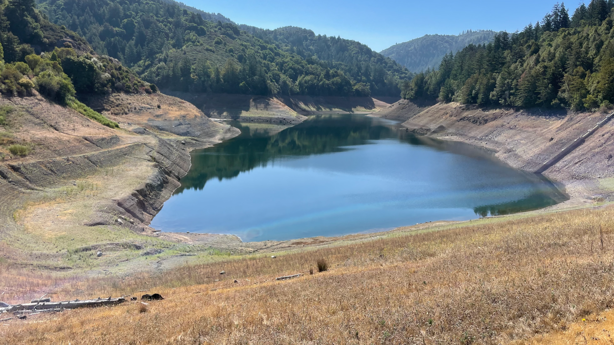 SJW_help_webpg_graphics_drought.png Image of Lake Elsman reservoir at severely low levels