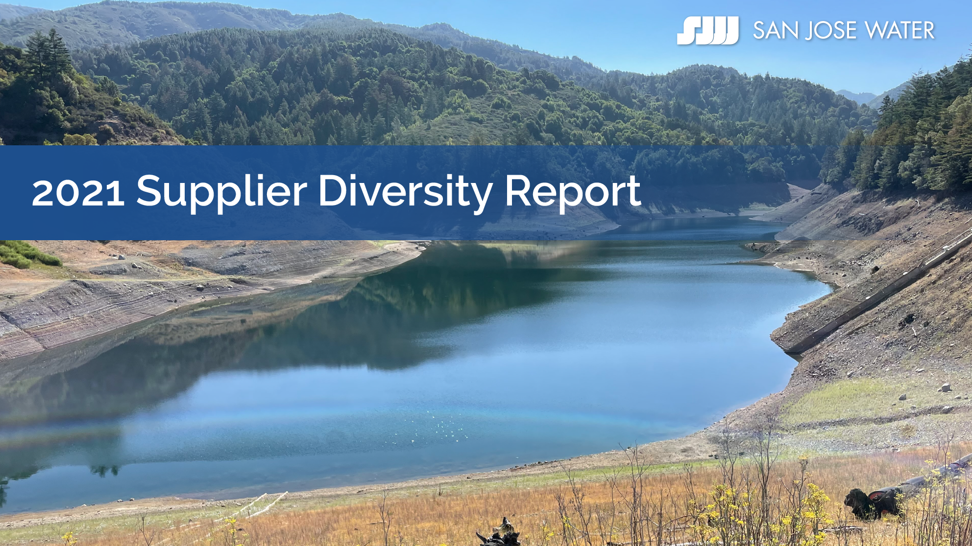 2021 Supplier Diversity Report image of drought-impacted reservoir