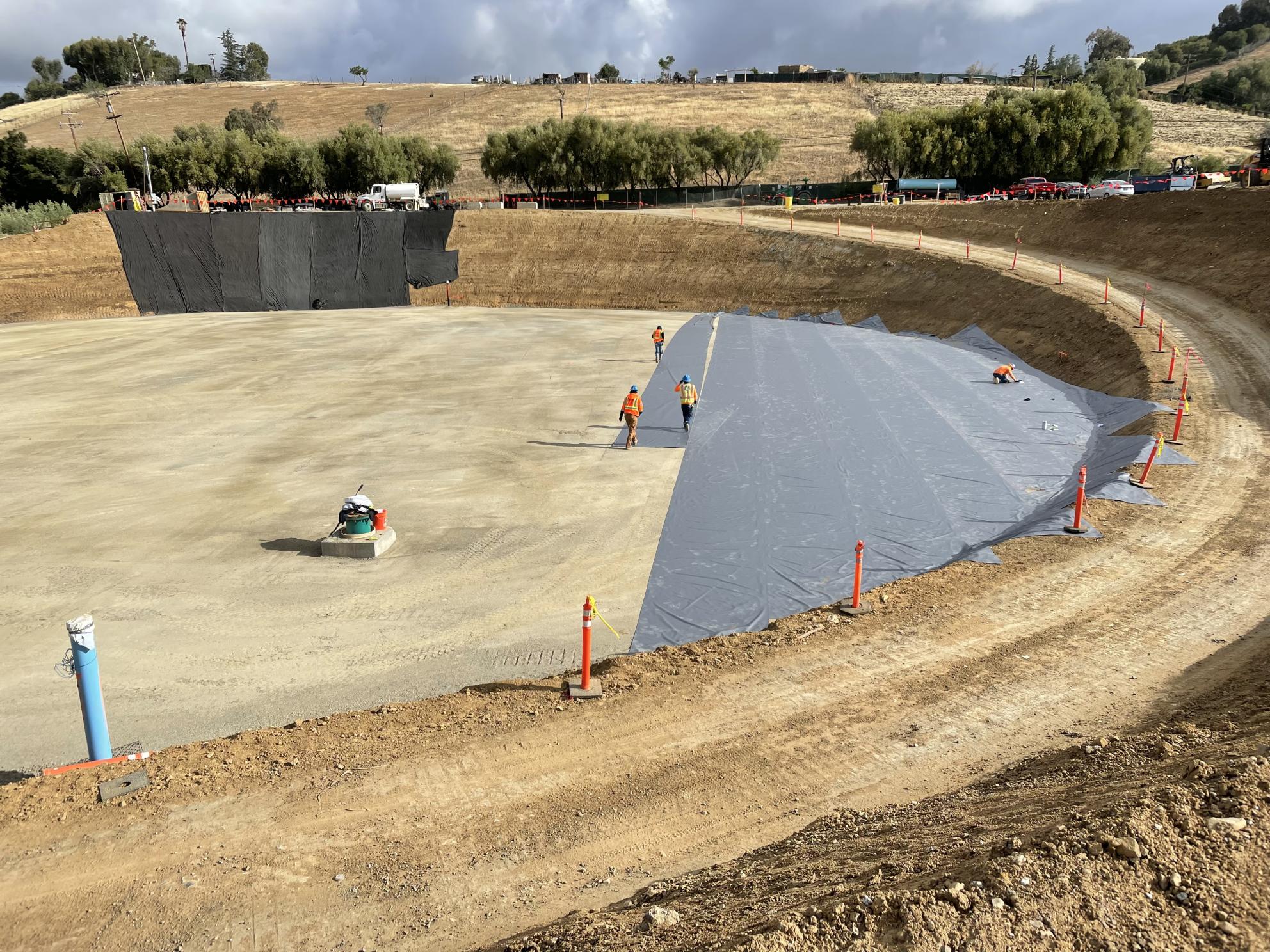 Base of new tank preparing for foundation