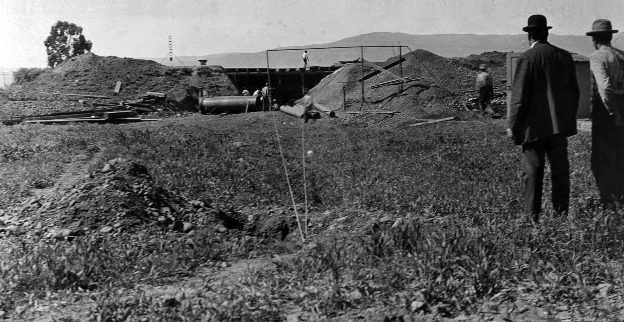 Throwback photo of Cambrian Reservoir construction in 1939
