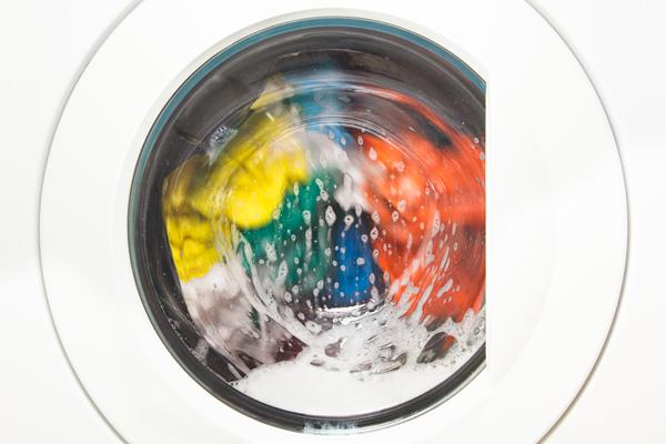 Washing Machine with Colorful Clothes