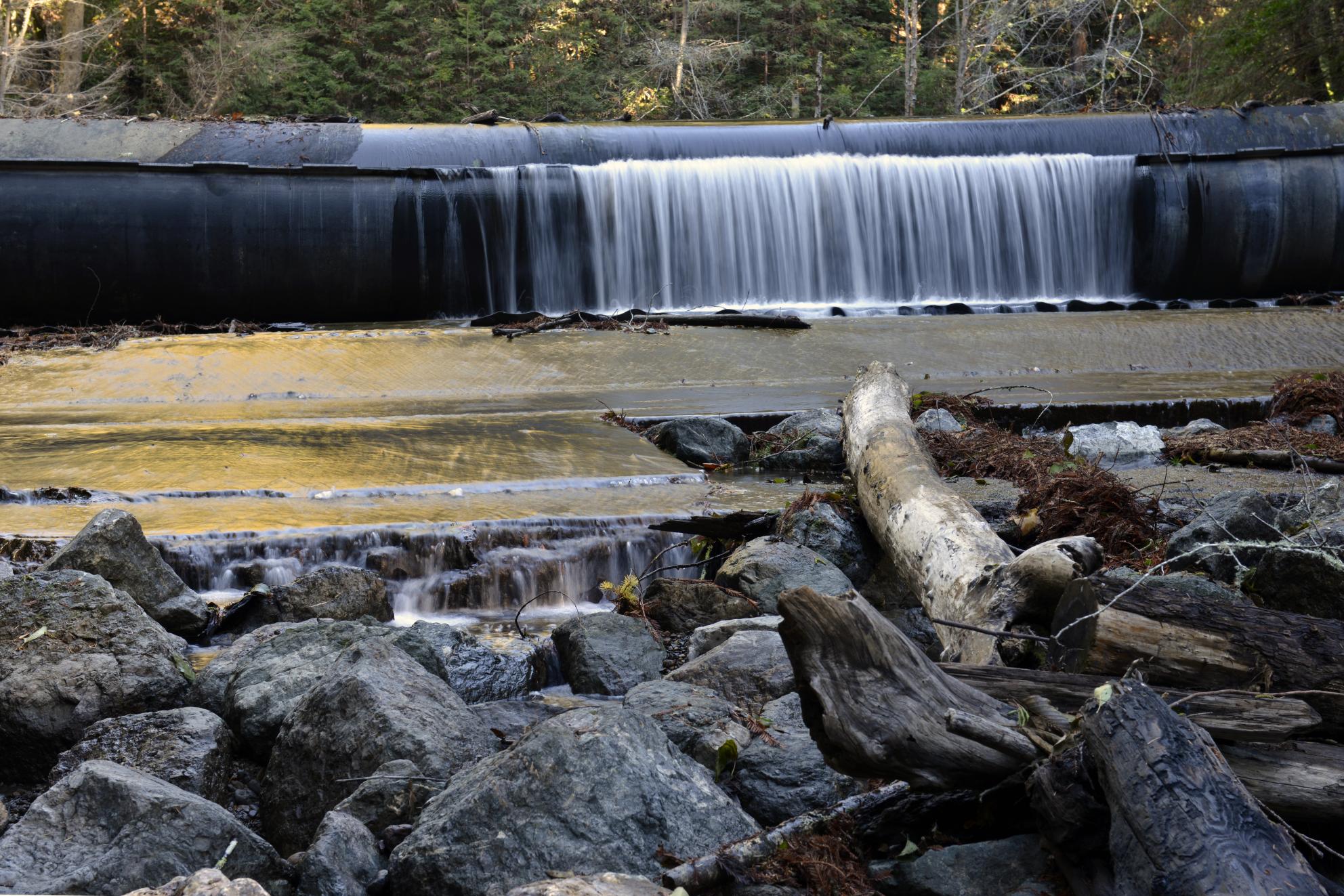 Waterfall at dam